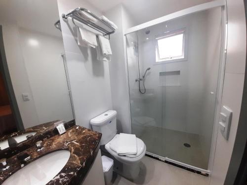 Ванная комната в lMPECAVEL Flat - Moema proximo Shopping Ibirapuera