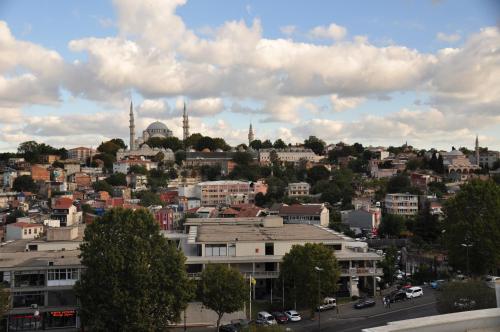 a view of a city with buildings and mosques at Biter Hotel in Istanbul