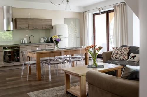 Kuchyňa alebo kuchynka v ubytovaní Apartamenty Tatrzańskie Turnie Krupówki
