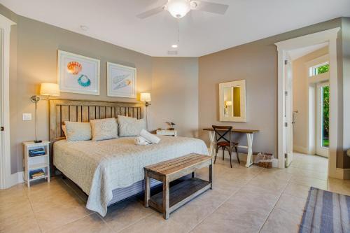 Giường trong phòng chung tại 3 Oars