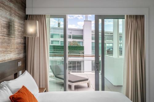 Cama o camas de una habitación en Hilton Auckland