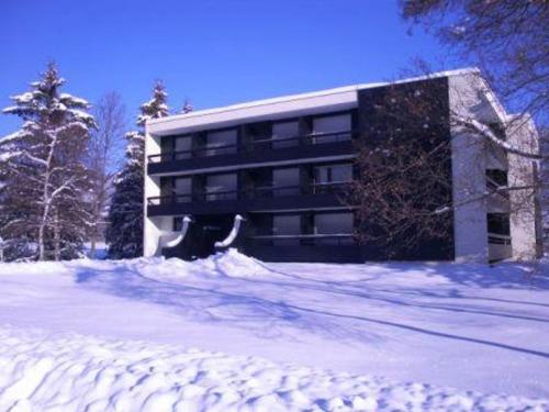 a building with snow in front of it at Appartement à Autrans, 500m du centre, 28m², balcon, 4 pers, au pied des pistes, parking privé - FR-1-737-11 in Autrans