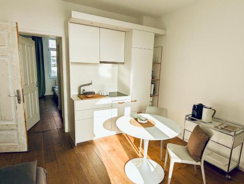 Η κουζίνα ή μικρή κουζίνα στο Sommerloft Norderney