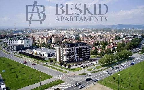 Letecký snímek ubytování Beskid Apartamenty