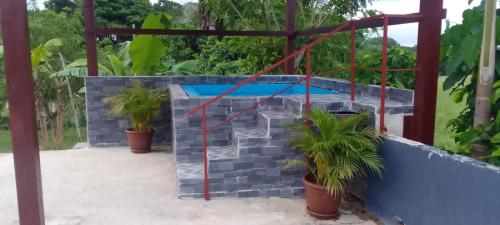 Výhled na bazén z ubytování Haciendas Rivera nebo okolí