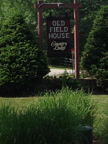a sign that reads old field house church club at Old Field House in North Conway