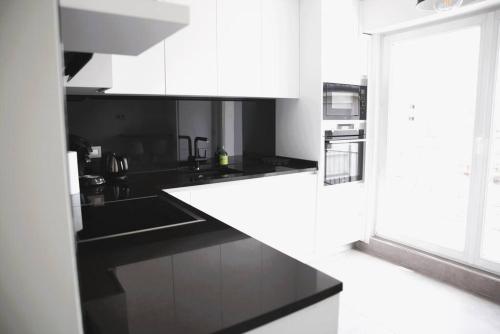 Η κουζίνα ή μικρή κουζίνα στο Charming modern 2 BR apartment