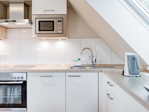 Dapur atau dapur kecil di Landurlaub in Lübberstorf