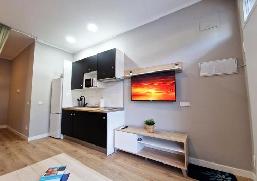 Μια τηλεόραση ή/και κέντρο ψυχαγωγίας στο Apartamentos Manzanares 'Madrid Rio'