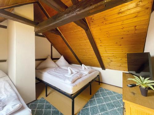 Ferienhaus Schuhhofにあるベッド