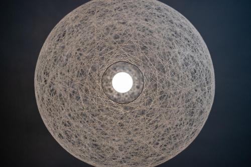 a metal sphere with a hole in the middle at Just Jimramov in Jimramov
