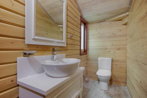 Bilik mandi di Villa Lucida - Kalkan Hills - Exclusive Villas with Private Pool and Majestic Sea Views