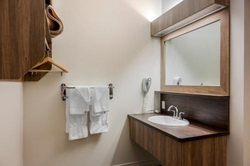 Ένα μπάνιο στο Econo Lodge Inn & Suites