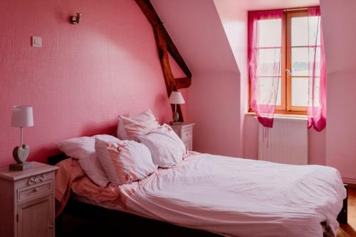 Postel nebo postele na pokoji v ubytování gîte la vannageoise
