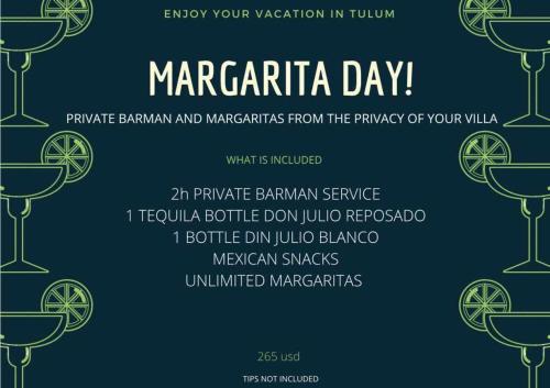 Bebidas en Villa Ek'Balam & Villa Flamingo, Luxury Villas, Private Pool, Private Garden, Jacuzzi, 24h Security