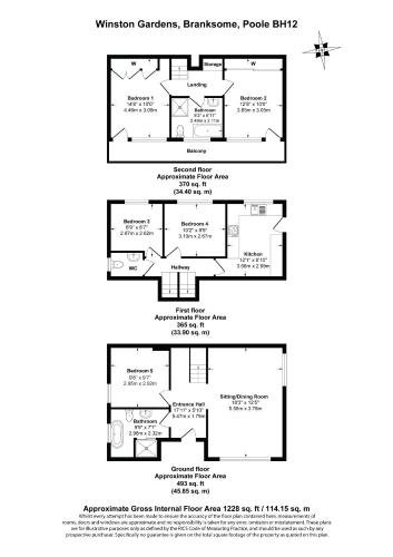 Κάτοψη του 5 Bedroom Detached Beach House Poole