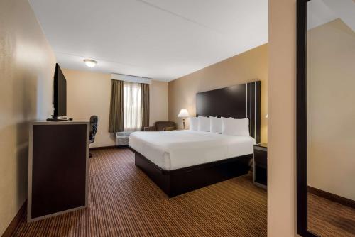 een hotelkamer met een bed en een televisie bij Best Western Philadelphia South - West Deptford Inn in Thorofare