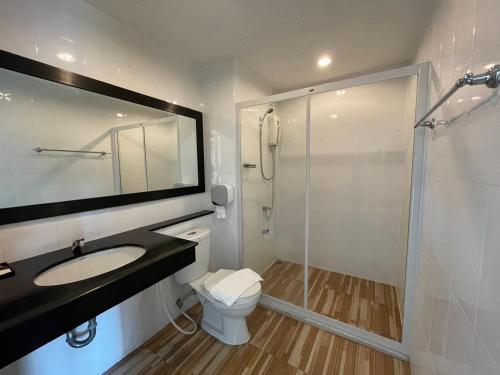 Koupelna v ubytování H2DO Hotel
