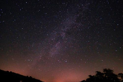 a starry night with the milky way in the sky at Cortijo Los Maximos in Turón