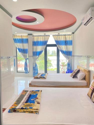 Hotel Việt Sangにあるベッド
