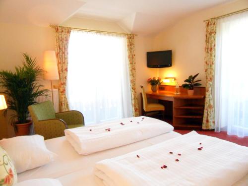 Katil atau katil-katil dalam bilik di Hotel Gasthof Der Jägerwirt