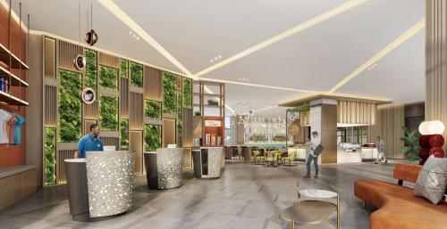 Ein Sitzbereich in der Unterkunft EVEN Hotels Shenzhen Guangming Cloud Park by IHG