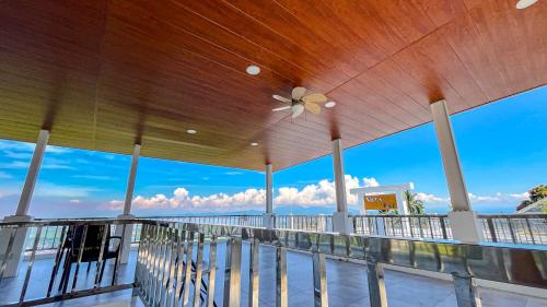 a view of the ocean from the top of a building at Caliraya Heights Resorts and Events Place in Halang