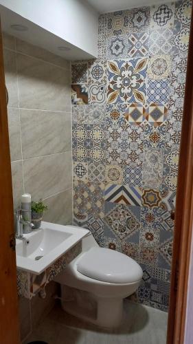 Koupelna v ubytování Apartamento acogedor, excelente ubicación