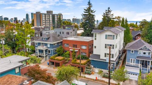 an aerial view of a city with houses at Stag Sweet Suite in Seattle