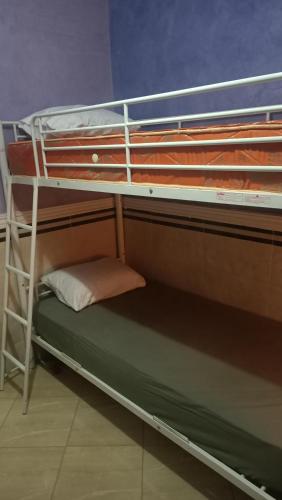 フェズにあるChez hafidの二段ベッド2組が備わる客室です。
