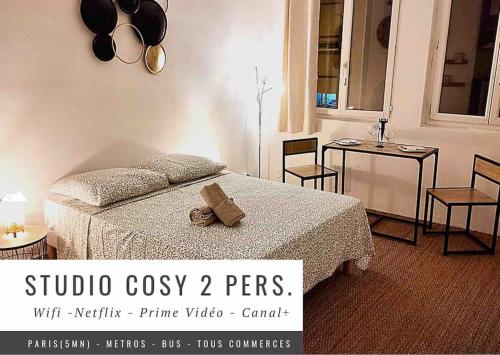 Studio Cosy(5mn Paris)Metro/RER