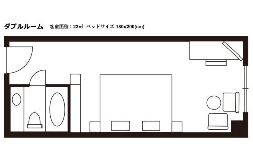 a floor plan of a house with at Hotel JAL City Nagano in Nagano