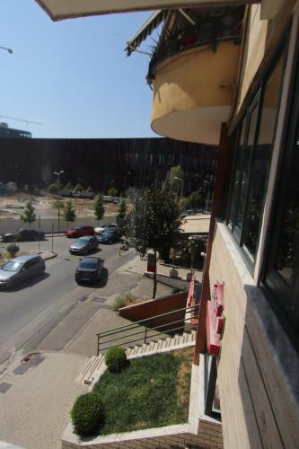 a view of a street from the side of a building at Boutique Hotel Adelar in Tirana