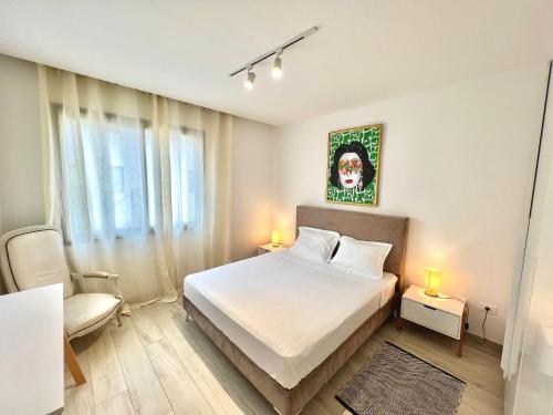 Katil atau katil-katil dalam bilik di "Luxe Residence" Marsa avec Parking