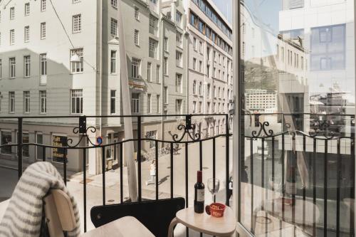 Balkón nebo terasa v ubytování Heimen Hotel