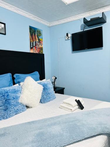 Ένα ή περισσότερα κρεβάτια σε δωμάτιο στο Duvha Guesthouse