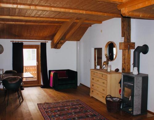 Χώρος καθιστικού στο Stilvolle 2,5 Zimmer, Ferienwohnung in Sent