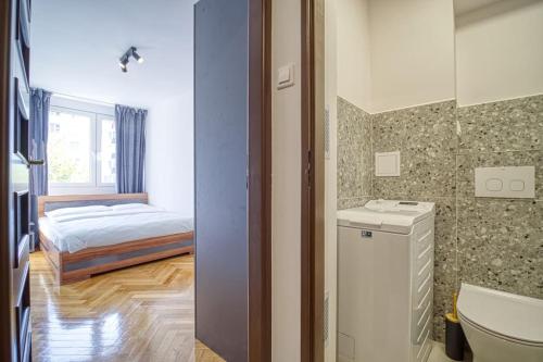Vonios kambarys apgyvendinimo įstaigoje Apartament Mokotów Wierzbno