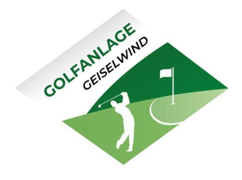 an illustration of a golfer on a golf course at Vinopresso GmbH - Café Römer in Prichsenstadt