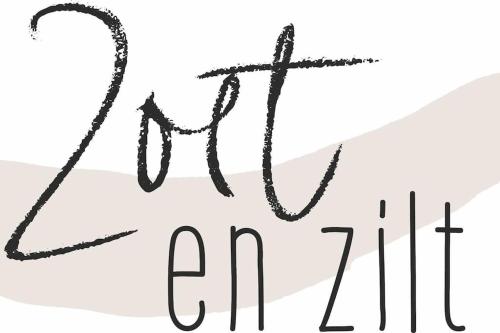 a black and white illustration of the word endorphin at Slapen bij Zoet & Zilt in Middelburg