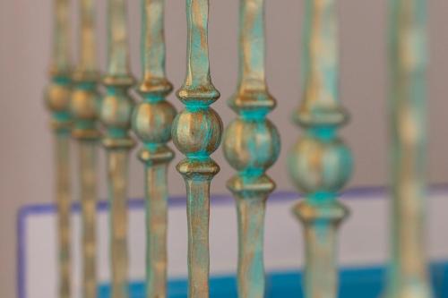 a close up of a metal railing on a staircase at Residenza Sveva in Termoli