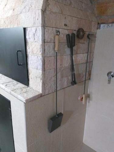a bathroom with a mirror on the wall at Emilia II in Esquel