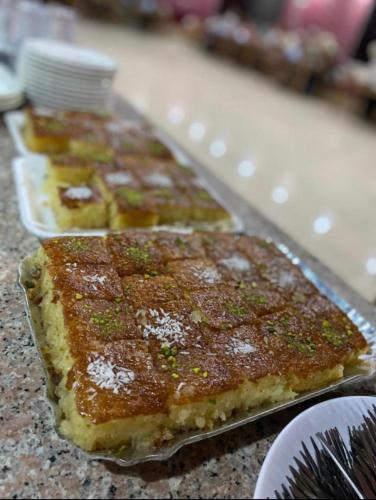 a close up of some food on a table at Julia Rum Luxury Camp in Wadi Rum