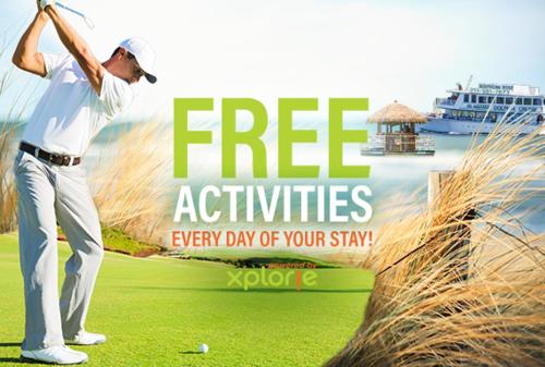 a poster for a free activities every day of your stay at Scenic Views, Hot Tub, Balcony, And Beach Time! in Pensacola