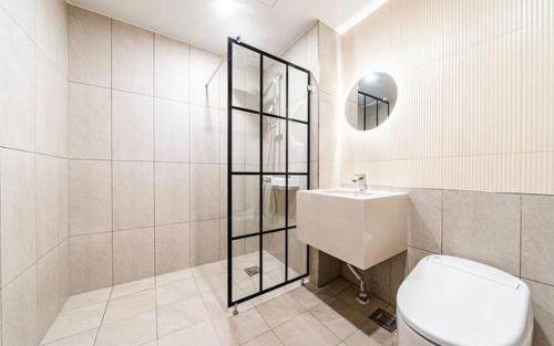 Koupelna v ubytování Hound Hotel Gijang Osiria