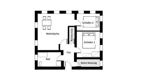plan piętra domu w obiekcie Ferienwohnung Hopfengarten w mieście Spalt