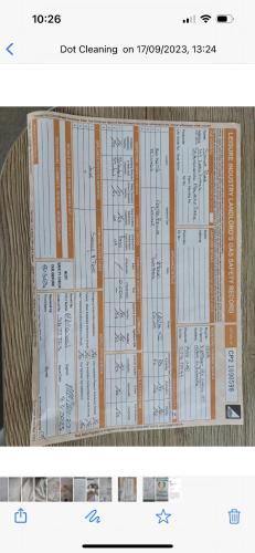 a screenshot of a shipping box withcodes on it at Holiday Home 41 Lade Links St Andrews Holiday Park in St. Andrews
