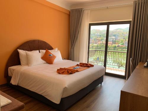 Sapa Legacy Hotelにあるベッド