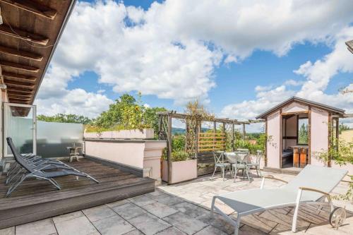 Whirlpool , Dachterrasse , Wienblick , zwei Etagen