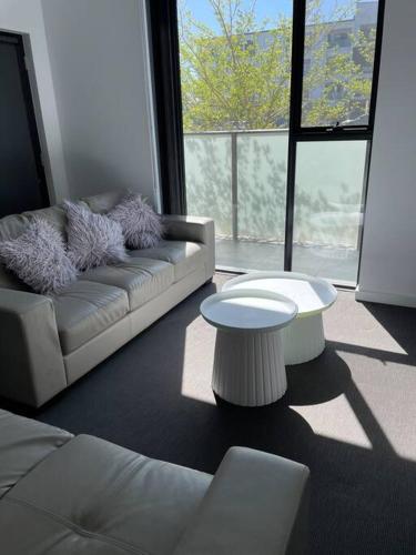 Zona de estar de Lightsview 2 BR Apt, Free Parking and WiFi 9 KM from CBD